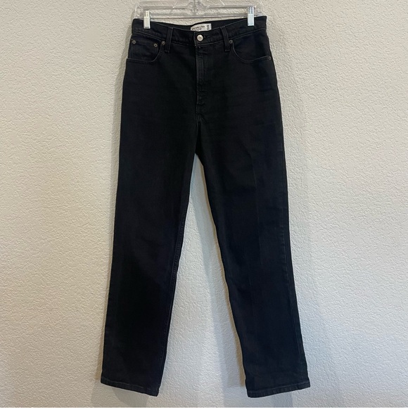 Abercrombie & Fitch Black Straight Leg Jeans - Picture 2 of 4